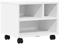 vidaXL Druckerst&auml;nder mit Rollen Wei&szlig; 41x32x34,5 cm