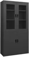 vidaXL B&uuml;roschrank Anthrazit 90x40x180 cm Stahl