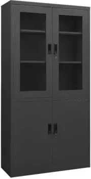 vidaXL Büroschrank 90x40x180cm Stahl anthrazit (335949)