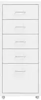 Aktenschrank Mit Rollen Wei&szlig; 28x41x69 Cm Metall Vidaxl
