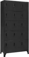 Schlie&szlig;fachschrank Anthrazit 90x40x180 Cm Stahl Vidaxl