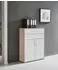 Mid.you Office Edition SW Set 17 Aktenschrank, weiß/eichefarben, 2 Fächer, 4 Schubladen, 168,8x113,6x33cm (001067008502)