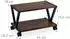 Relaxdays Druckerständer 2 Ebenen, Rollwagen, 28x44x28,5cm, braun/schwarz (10049987)