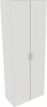 Geramöbel Flex Flügeltürenschrank 6OH, abschließbar, weiß/weiß (S-386100-WW)