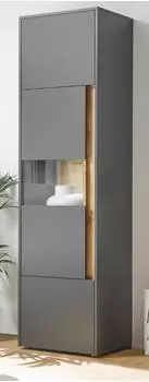 Furn.Design Center Aktenschrank grau/Eiche Wotan, 3-türig, 50x200cm (I-AAACCi24)