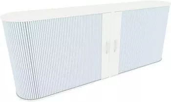 Geramöbel Flex Rollladenschrank 2OH, 200x83x40cm, weiß/silber (S-382104-SW)