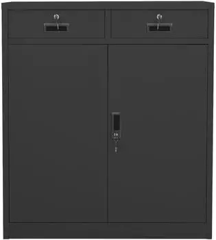 vidaXL B&uuml;roschrank anthrazit Stahl 90x40x102cm
