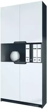 Vladon Logan V2 Aktenschrank mit Soft-Close, Holzwerkstoff, 82x184x37cm (800000893670)