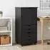 vidaXL Rollschrank mit Rollen, schwarz, Massivholz Kiefer, 53x39x103cm (42028371)