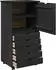 vidaXL Rollschrank mit Rollen, schwarz, Massivholz Kiefer, 53x39x103cm (42028371)