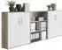 Mid.you Office Edition SW Set 9 Aktenschrank 6 Fächer, Sonoma Eiche/weiß, 253x114x33cm (001067008101)
