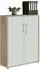 Mid.you Office Edition SW Set 9 Aktenschrank 6 Fächer, Sonoma Eiche/weiß, 253x114x33cm (001067008101)