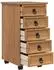 vidaXL CORONA Rollcontainer mit Schubladen, honigbraun (42040531)