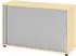 bümö Rollladenschrank 2 Ordnerhöhen, Ahorn/Silber (BU-1732S-3-S-RE)