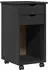 vidaXL Rollschrank massives Kiefernholz, grau, 34x39x65,5cm