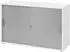 bümö Schiebetürenschrank 2 Ordnerhöhen weiß/silber (BU-1752S-W-S-SG)