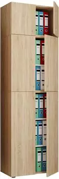 VCM Lona XXL Büroschrank mit Aufsatz, Drehtüren, Sonoma-Eiche