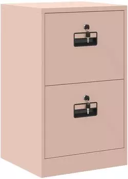 vidaXL Aktenschrank rosa, kaltgewalzter Stahl, 45,5x42x74,5cm (891611)