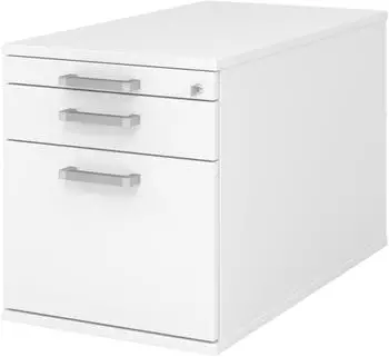 b&uuml;m&ouml; Rollcontainer mit H&auml;ngeregistratur, abschlie&szlig;bar, wei&szlig; (BU-TC20-W-W-CE)