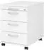 bümö Rollcontainer 3 Schubladen, weiß, Bogengriff (BU-AC30-W-W-BM)