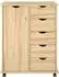 vidaXL Rollcontainer mit Schubladen, Massivholz Kiefer, braun, 63,5x39x79cm (42032393)
