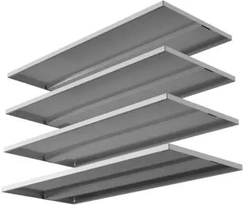 VCM Malivo 4x Fachböden für Stahlschrank, Metall, 2x79x32cm (921326)