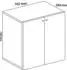 VCM Lona Aktenschrank mit Drehtüren, 2 Fächer, weiß/Honig-Eiche (70x74x40cm)