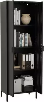 VCM Flokas XL Büroschrank Stahl, 180x60x35cm (920255)