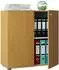 VCM Vandol Mini Aktenschrank mit Drehtüren, 2 Fächer, Buche, 70x74x40cm