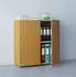 VCM Vandol Mini Aktenschrank mit Drehtüren, 2 Fächer, Buche, 70x74x40cm