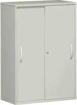 Geramöbel Flex Schiebetürenschrank 3OH, 800x425x1182mm, lichtgrau (S-383502-LL)