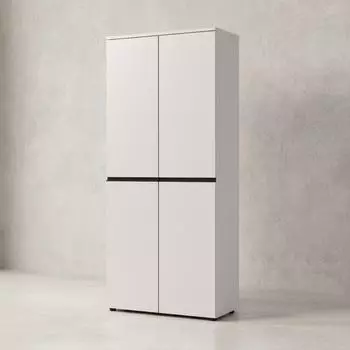 KADIMA DESIGN Aktenschrank Stuttgart 2 Türen, 5 Ordnerhöhen, greige, 81x197x40cm (BARK4042_572)