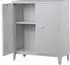 en.casa Oripää Metallschrank 2 Türen, höhenverstellbare Ablage, 90x80x33cm, weiß