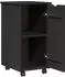 vidaXL Rollschrank mit Rad, schwarz, Massivholz Kiefer, 34x39x65,5cm (42028359)