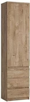 Lomado FORTALEZA-129 Regalschrank Eiche Nb., 1 T&uuml;r, 3 Schubladen, 50,1x200x40cm
