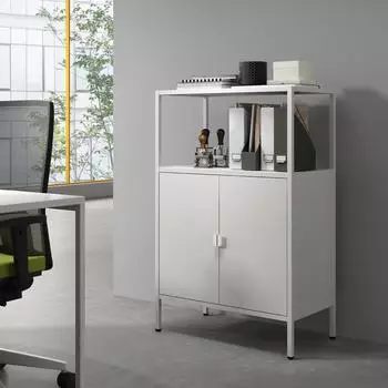en.casa Hailuoto Aktenschrank Stahl hellgrau, 70x40x110cm