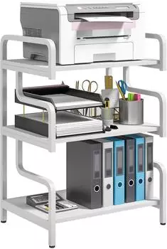 HomCom Druckerständer 3 Ebenen, 55x40x77cm, weiß (838-446V80WT)