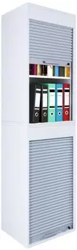 VCM Aktos XL Rolladenschrank 4 Ordnerh&ouml;hen, Holz, wei&szlig; (918185)
