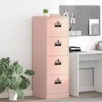 vidaXL Aktenschrank Rosa 44 x 50 x 139 cm Kaltgewalzter Stahl