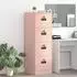 vidaXL Aktenschrank rosa, kaltgewalzter Stahl, 44x50x139cm (3406155)