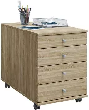 VCM Lona Maxi Rollcontainer 4 Schubladen Sonoma Eiche (42x57x75cm)