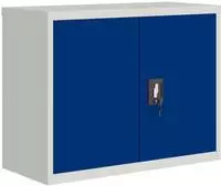 vidaXL Aktenschrank Hellgrau und Blau 90x40x70 cm Stahl