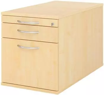 bümö Rollcontainer mit Hängeregistratur, Ahorn, Bogengriff (BU-TC20-3-3-BM)