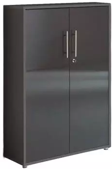 Mid.you Office Edition Aktenschrank anthrazit/hochglanz, 2 Fächer, 84,4x113,6x33cm (001067006305)