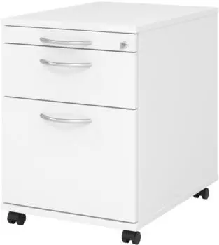 bümö Rollcontainer mit Hängeregistratur, abschließbar, weiß (BU-AC20-W-W-BM)