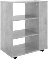 vidaXL Rollschrank Betongrau 60x35x75 cm Holzwerkstoff