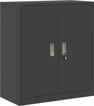 vidaXL Aufbewahrungsschrank schwarz, Stahl, 80x40x90cm (891682)