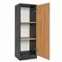 VCM Dilos Mehrzweckschrank 1 Drehtür, 3 Fächer, 38x114cm, Anthrazit/Honig-Eiche