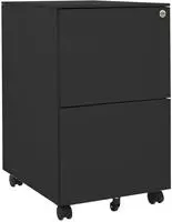 vidaXL Aktenschrank mit Rollen Anthrazit 39x45x67 cm Stahl