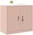 vidaXL Aufbewahrungsschrank rosa, Stahl, 80x40x70cm (891677)